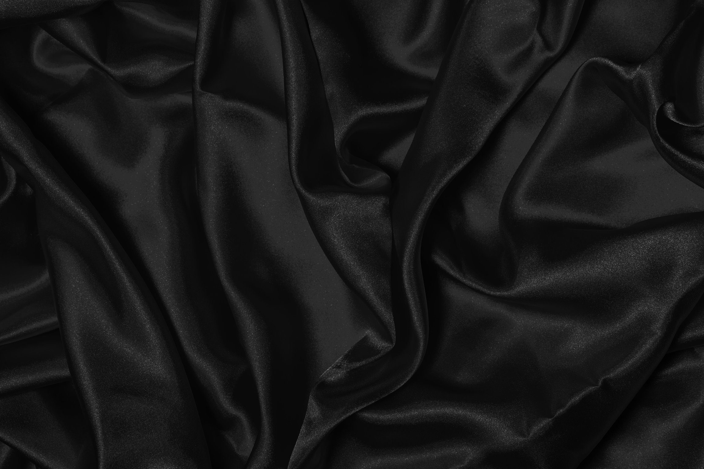 Black Silky Fabric Background